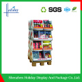 Supermarket custom cardboard paper pallet displays shelf , cardboard pop up displays rack manufacturer